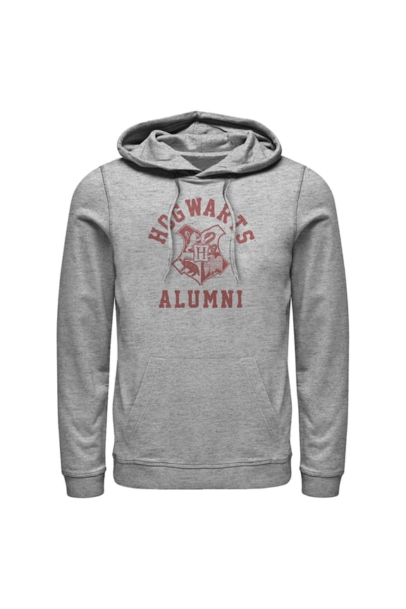 Men's Harry Potter Hogwarts Alumni Pull Over Hoodie Athletic Heather 2X Large