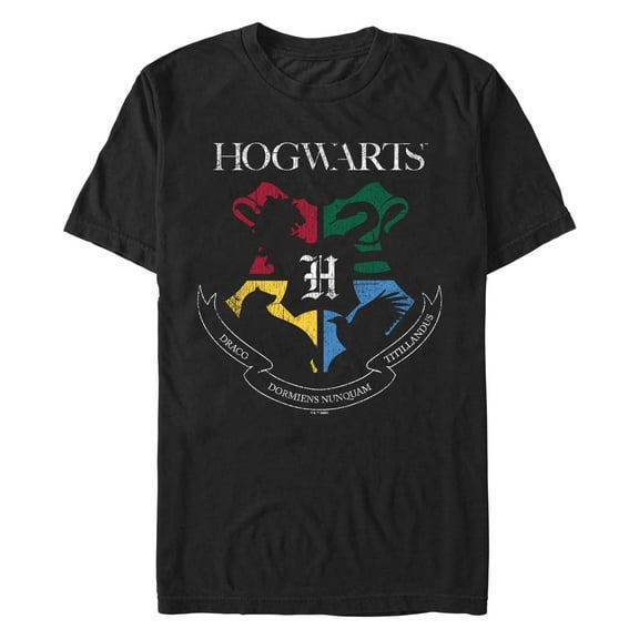 Men's Harry Potter Hogwarts Distressed Crest  Graphic T-Shirt