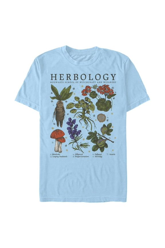 Men's Harry Potter Hogwarts Herbology  Graphic Tee Light Blue X Large