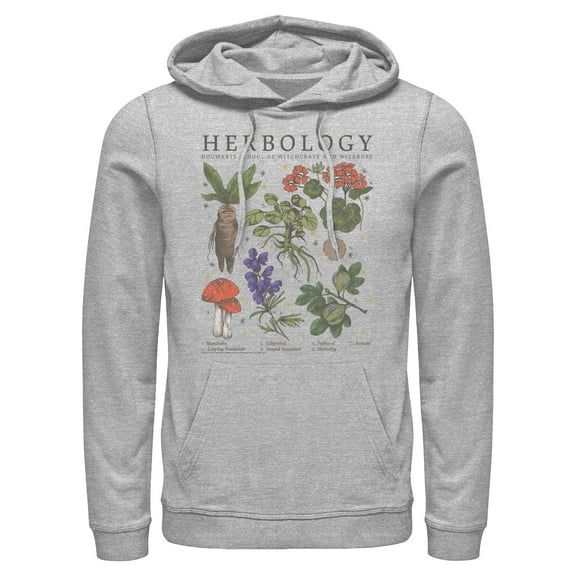 Men's Harry Potter Hogwarts Herbology  Pull Over Hoodie Athletic Heather 2X Large