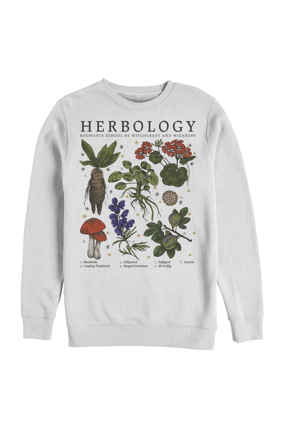 Men's Harry Potter Hogwarts Herbology  Sweatshirt White X Large