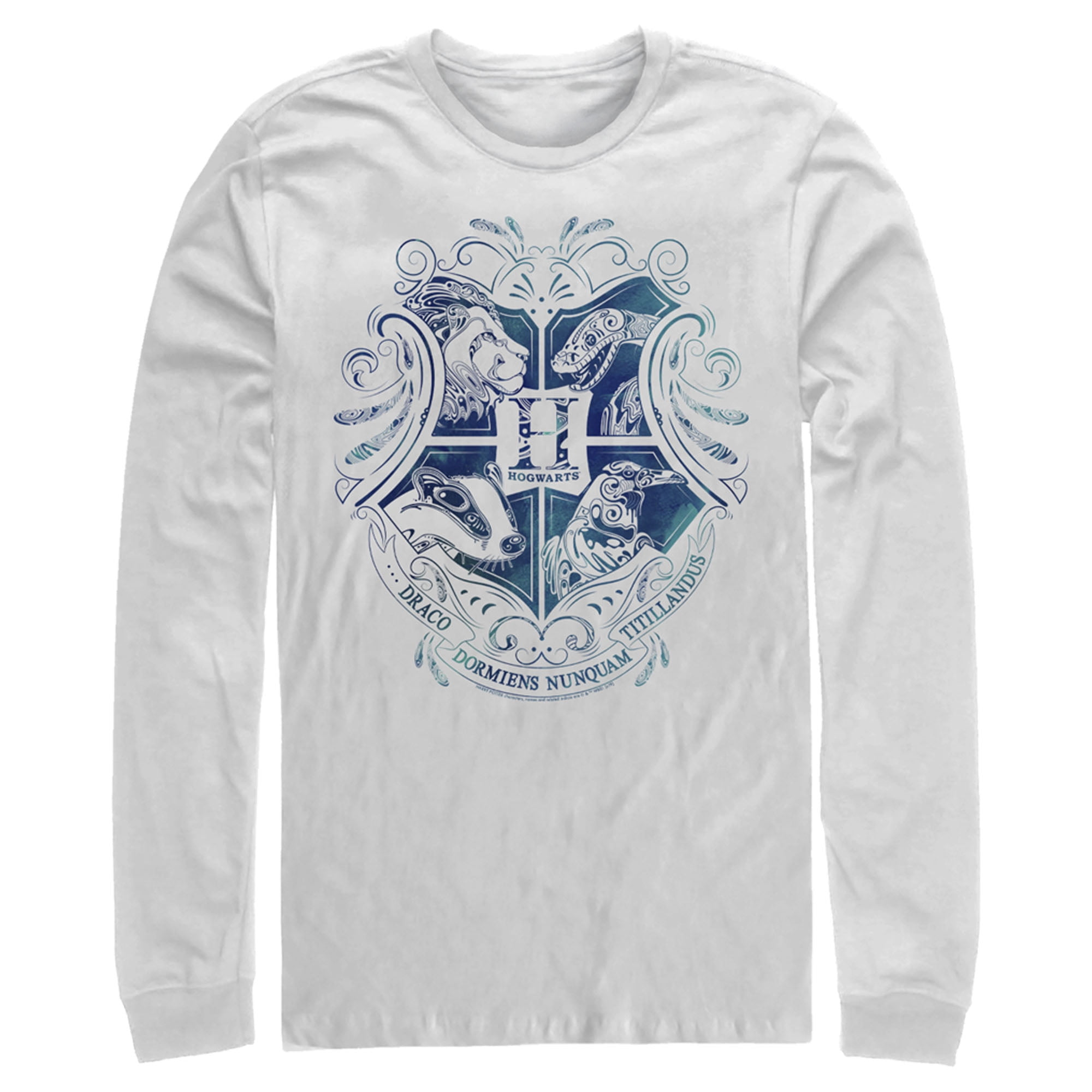 Harry Potter Ravenclaw House Crest Men's Navy Heather T-shirt-Small