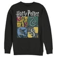 thumbnail image 1 of Men's Harry Potter Hogwarts Houses Vintage Collage  Sweatshirt Black Large, 1 of 4