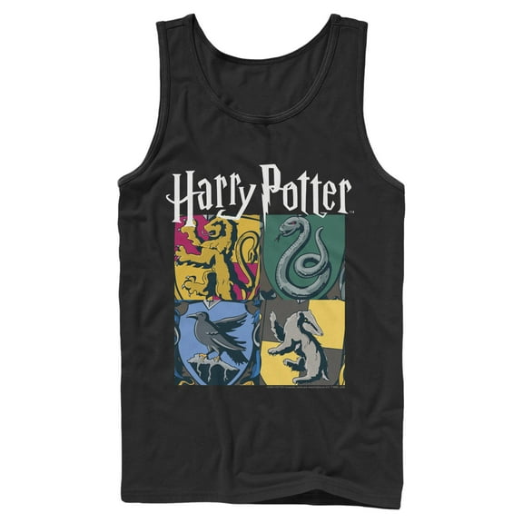 Men's Harry Potter Hogwarts Houses Vintage Collage  Tank Top