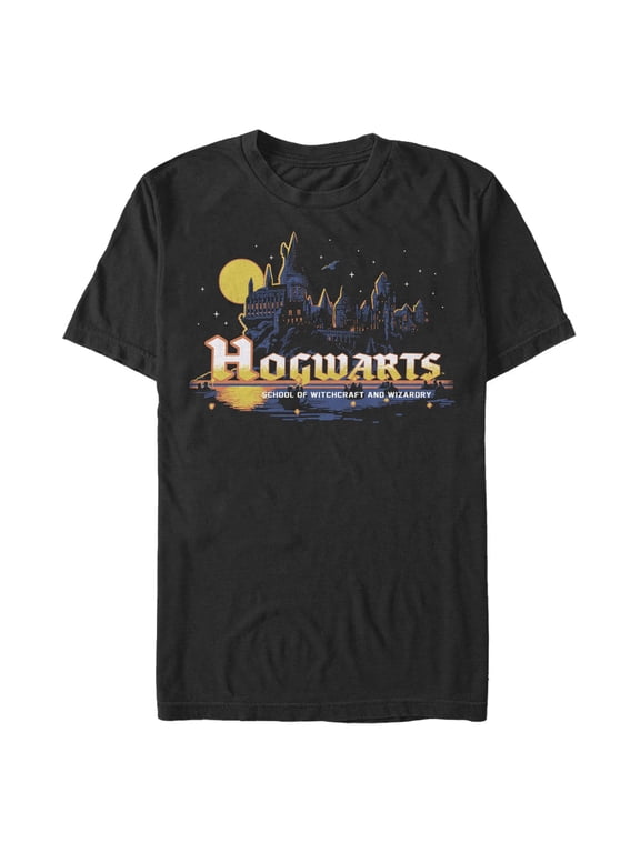 Men's Harry Potter Hogwarts Illuminating Moon Graphic T-Shirt