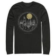 thumbnail image 1 of Men's Harry Potter Hogwarts Line Art Moonrise Long Sleeve Shirt Black X Large, 1 of 4