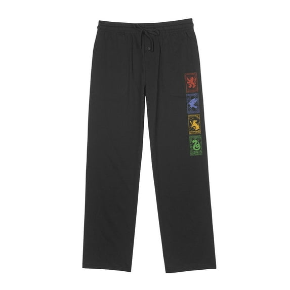Men's Harry Potter Four Houses Multicolor Cards  Lounge Pants