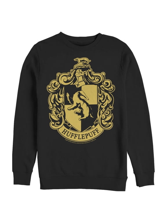 Men's Harry Potter Hufflepuff House Crest Sweatshirt Black 2X Large