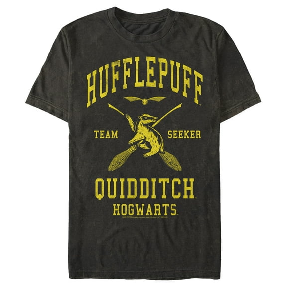 Men's Harry Potter Hufflepuff Quidditch Seeker Graphic Tee Black Large
