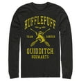 thumbnail image 1 of Men's Harry Potter Hufflepuff Quidditch Seeker  Long Sleeve Shirt Black Medium, 1 of 4