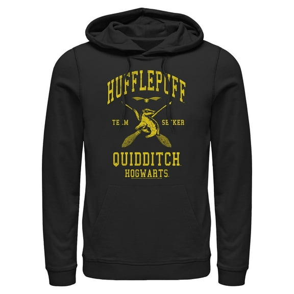 Men's Harry Potter Hufflepuff Quidditch Seeker Pull Over Hoodie Black 3X Large