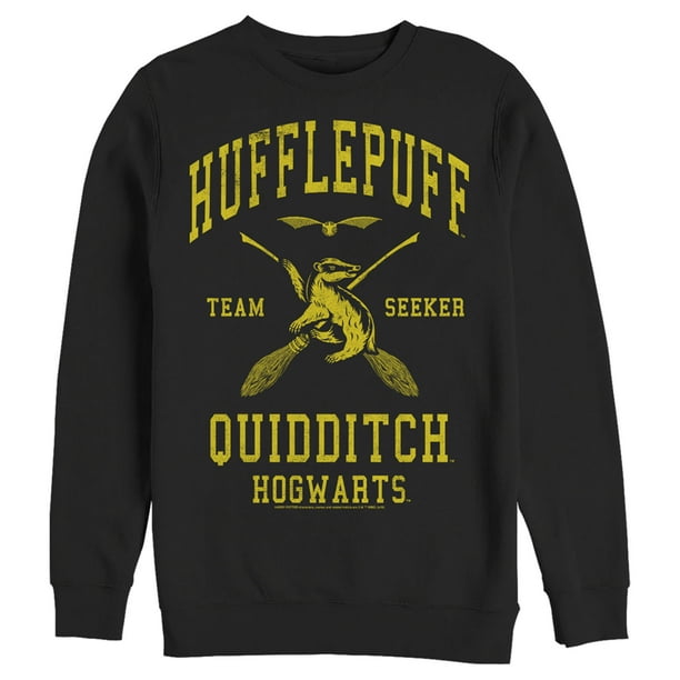 Men s Harry Potter Hufflepuff Quidditch Seeker Sweatshirt Black 3X Large