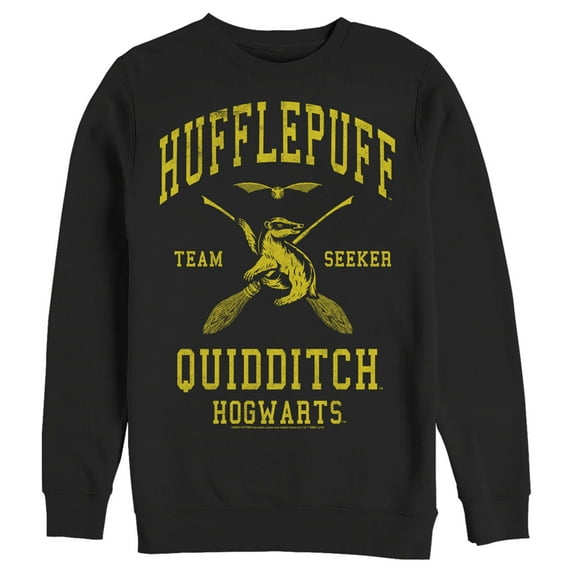 Men's Harry Potter Hufflepuff Quidditch Seeker Sweatshirt Black Small