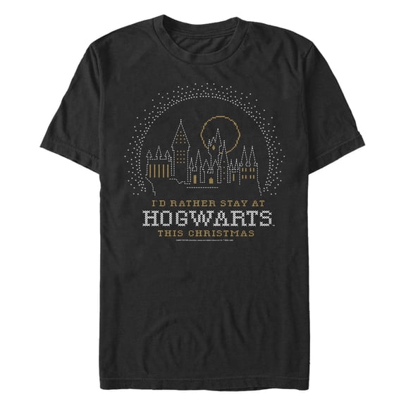 Men's Harry Potter I'd Rather Stay At Hogwarts Graphic T-Shirt