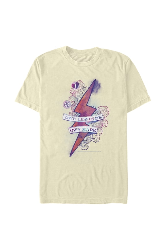 Men's Harry Potter Love Leaves Its Own Mark Graphic Tee Beige Medium
