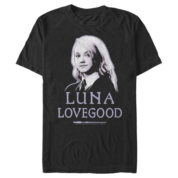 Men's Harry Potter Luna Lovegood Portrait Graphic Tee Black Medium