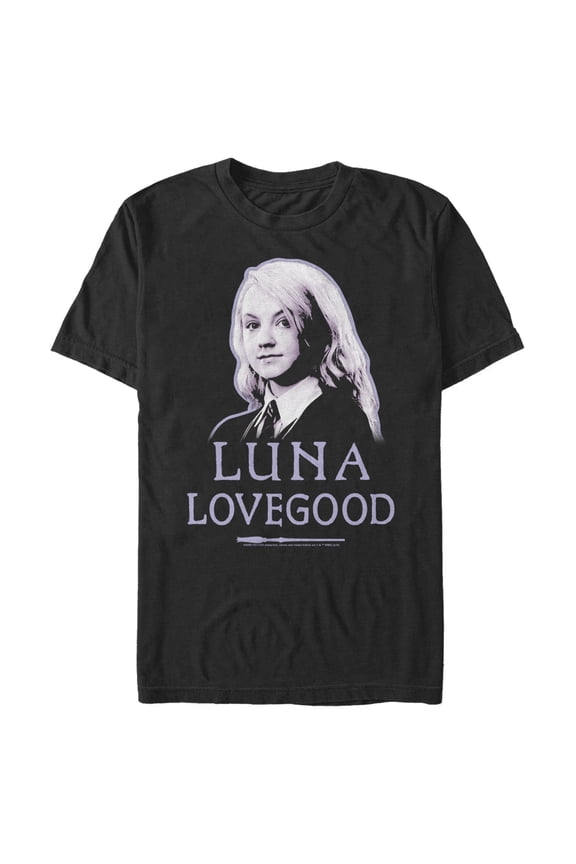 Men's Harry Potter Luna Lovegood Portrait  Graphic Tee Black X Large