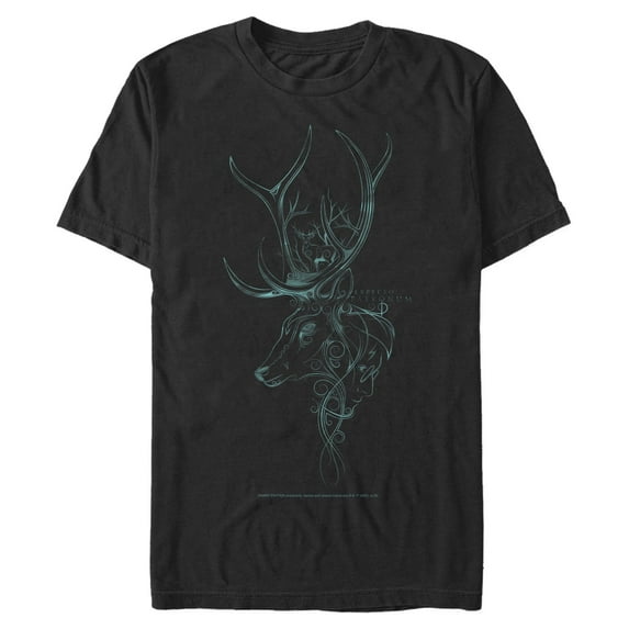 Men's Harry Potter Patronus Stag Line Art  Graphic T-Shirt