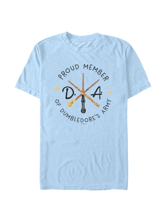 Men's Harry Potter Proud Member of Dumbledore's Army Graphic Tee Light Blue X Large