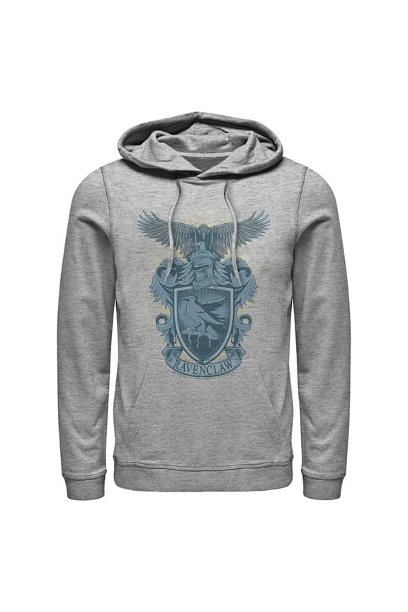 Men's Harry Potter Ravenclaw Coat of Arms  Pull Over Hoodie Athletic Heather Large
