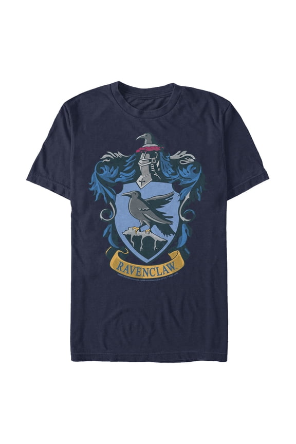 Men's Harry Potter Ravenclaw Crest Graphic Tee Navy Blue Medium