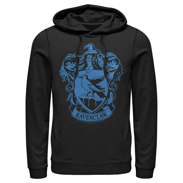 Men\'s Harry Ravenclaw Pull Potter Black Crest House Over 3X Hoodie Large