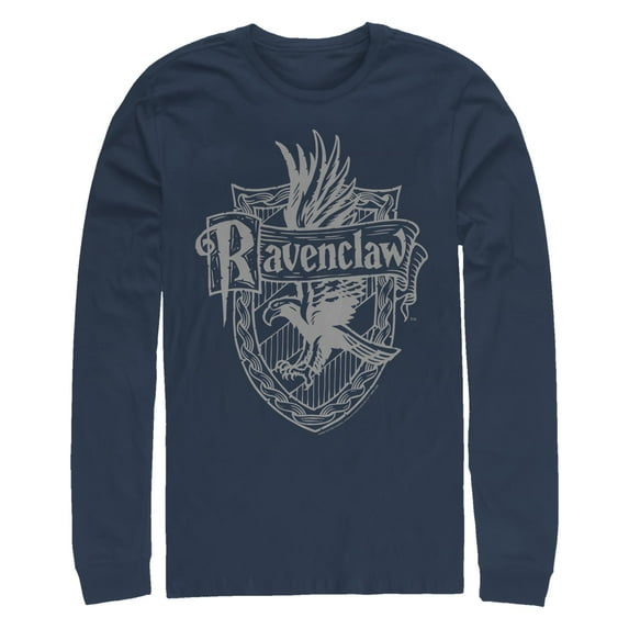 Men's Harry Potter Ravenclaw Line Art Crest Long Sleeve Shirt