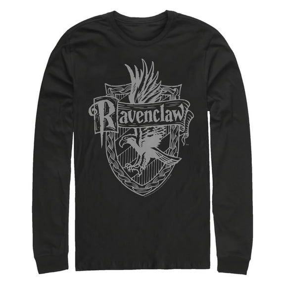 Men's Harry Potter Ravenclaw Line Art Crest  Long Sleeve Shirt