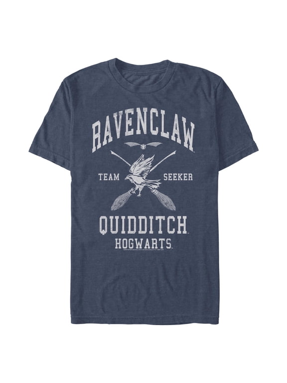 Men's Harry Potter Ravenclaw Quidditch Seeker Graphic Tee Navy Blue Heather 2X Large