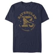 Men's Harry Potter Ravenclaw Wit, Learning, and Wisdom Graphic Tee Navy Blue Medium