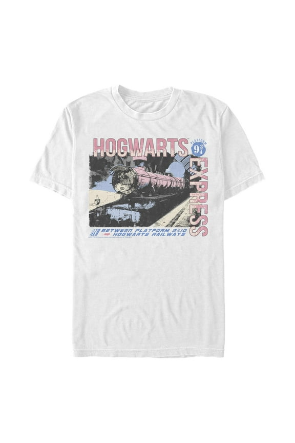 Men's Harry Potter Retro Hogwarts Railways  Graphic T-Shirt