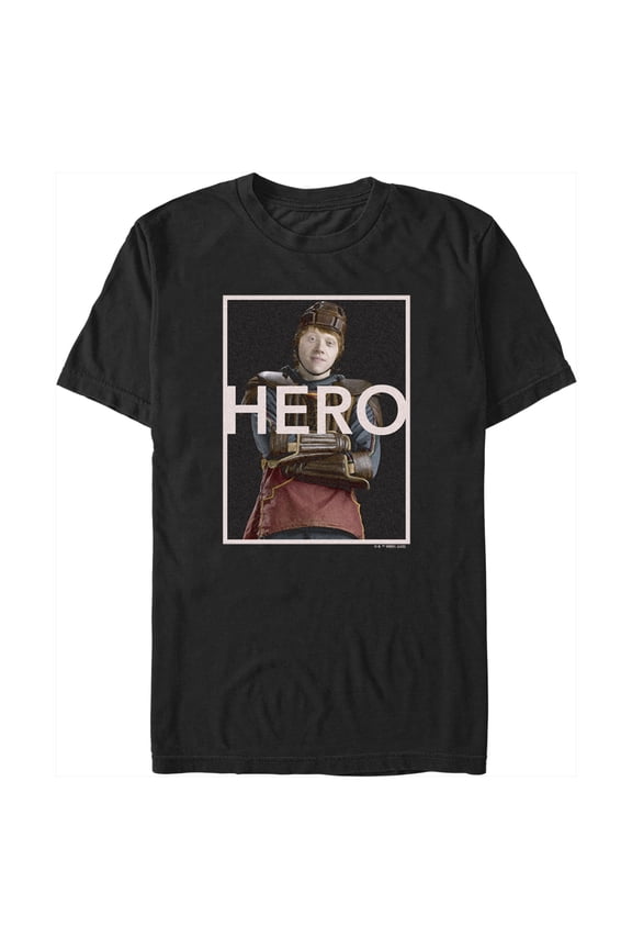 Men's Harry Potter Ron Weasley Quidditch Hero Graphic Tee Black 2X Large