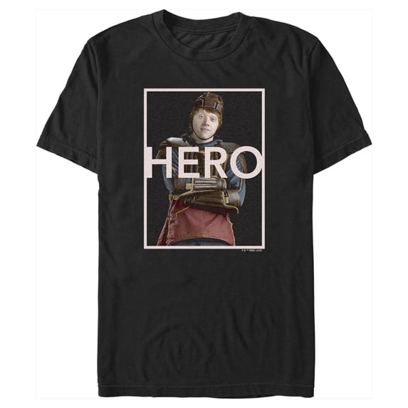 Men's Harry Potter Ron Weasley Quidditch Hero Graphic Tee Black Large