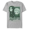 thumbnail image 1 of Men's Harry Potter Slytherin Cartoon Characters  Graphic Tee Silver Medium, 1 of 4