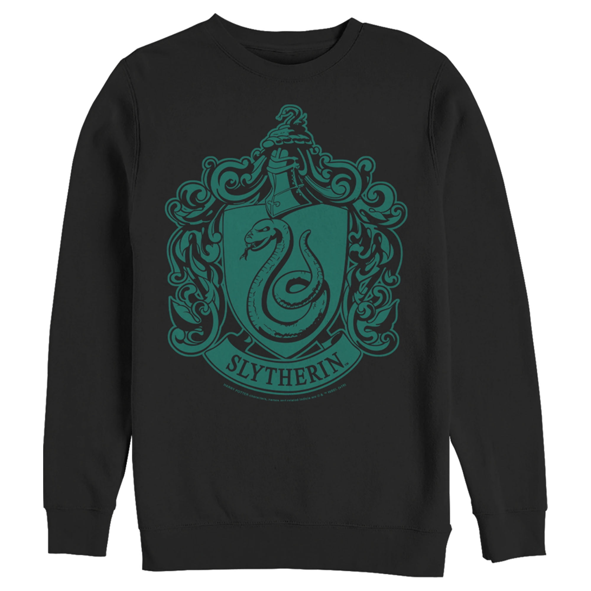 Men s Harry Potter Slytherin House Crest Sweatshirt Black Small