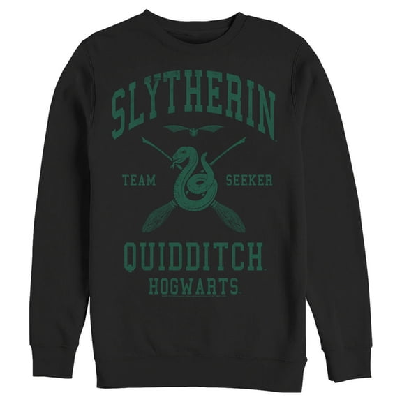 Men's Harry Potter Slytherin Quidditch Team Seeker Sweatshirt Black Large