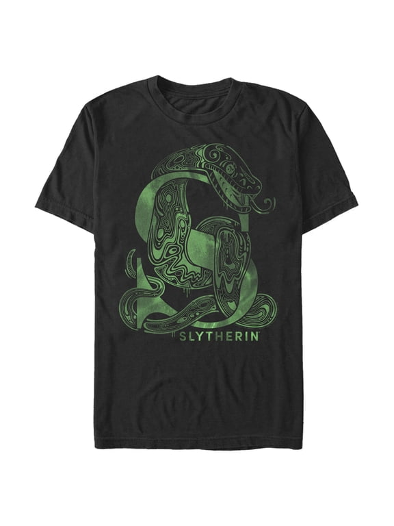 Men's Harry Potter Slytherin S Logo Graphic Tee Black 3X Large
