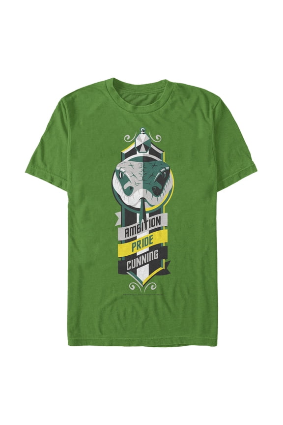 Men's Harry Potter Slytherin Snake Emblem  Graphic Tee Kelly Green Medium
