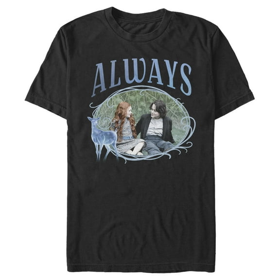 Men's Harry Potter Snape & Lily Always Frame  Graphic Tee Black Medium