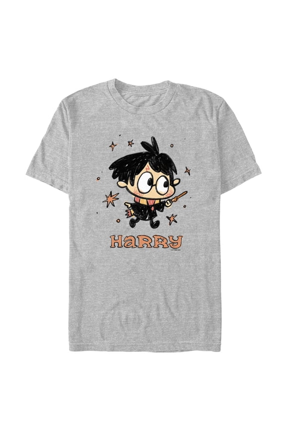 Men's Harry Potter Starry Cartoon Harry Graphic Tee Athletic Heather 3X Large