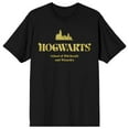 thumbnail image 1 of Harry Potter Hogwarts Title Destination on Black Short Sleeve Adult T-Shirt-Small, 1 of 4