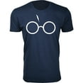 thumbnail image 1 of Men's Harry Potter Themed Humor T-Shirts (Potter Glasses - Navy, L), 1 of 2