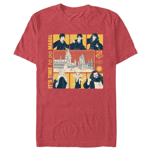 Men's Harry Potter Time to Do Magic Graphic Tee Red Heather 2X Large