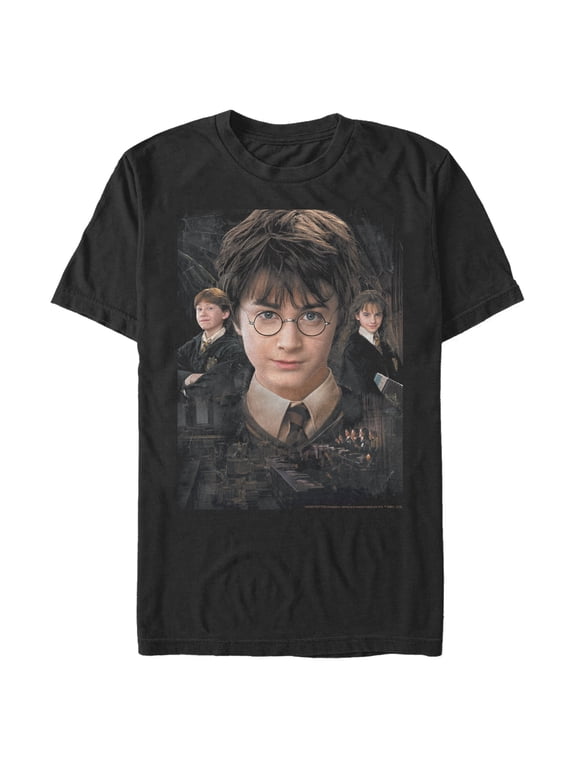 Men's Harry Potter Wizard Best Friends Graphic Tee Black 3X Large