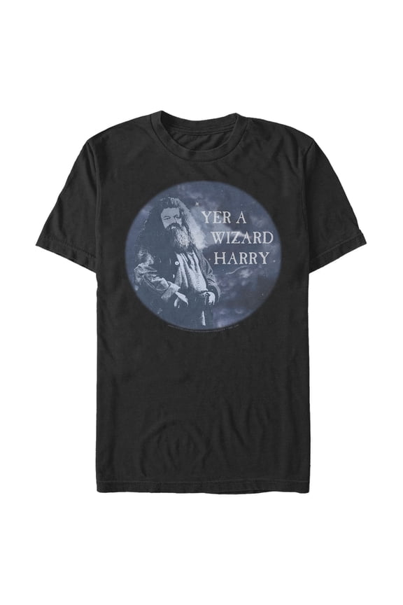 Men's Harry Potter Yer a Wizard Quote Graphic Tee Black 2X Large
