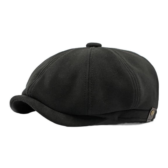 Men's Hat Autumn Winter Suede Octagonal Hat Vintage Artist Hat Newsboy Cap Baseball Cap Women's Plain Beret