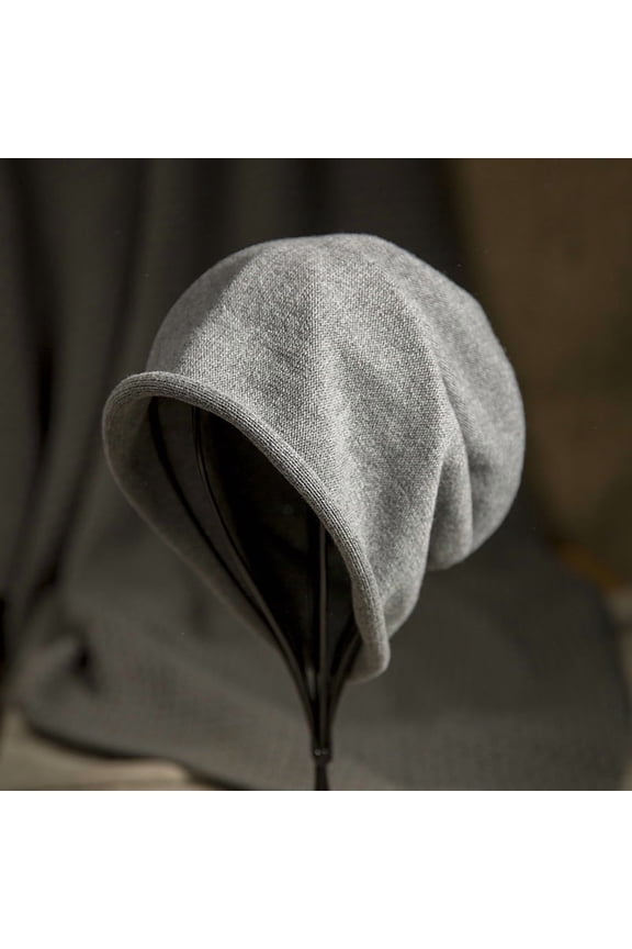 Men's Hat Summer 2023 New Fashion Men's Bald Head Large Head Circumference Knitted Slouchy Beanie Headscarf Cold Hat Unisex