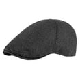 thumbnail image 1 of Men's Hats & Caps English Style Washable Irish Newsboy Flat Driving Painter Daily Cap Winter Hats Black One Size, 1 of 4