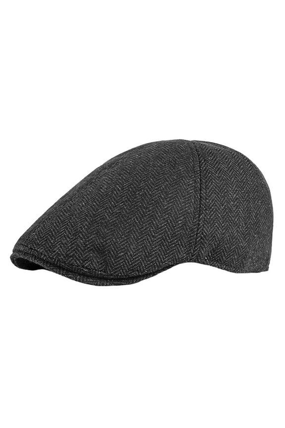 Men's Hats & Caps English Style Washable Irish Newsboy Flat Driving Painter Daily Cap Winter Hats Black One Size