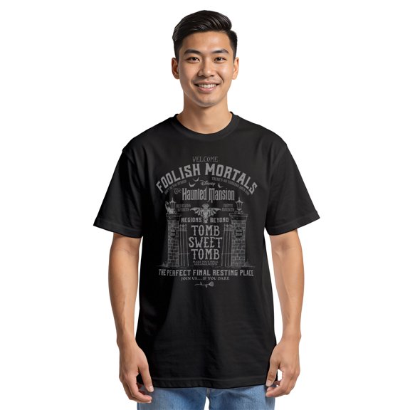 Men's Haunted Mansion Welcome Foolish Mortals Graphic T-Shirt